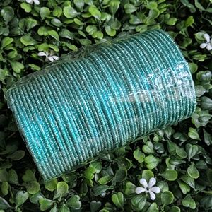 48-PC Glittery Tiffany Blue Metal Bangles!!!